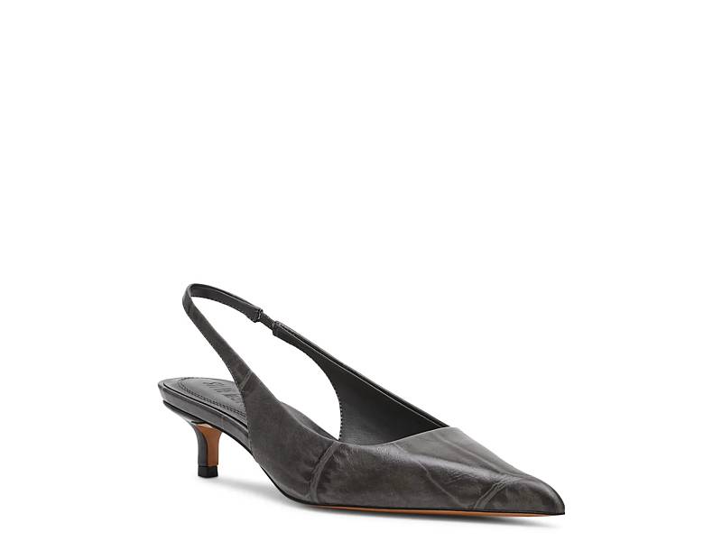 靴 aere eco leather sling back shoes 38 Slingback pumps in black leather with studs | The Kooples US