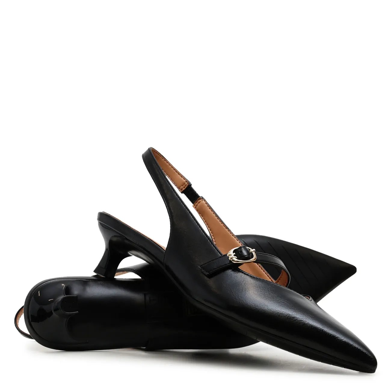 Women's Grayson Wide Width Sling Back Kitten Heel