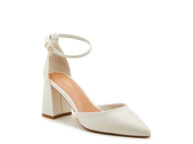 Dsw white block heels shop