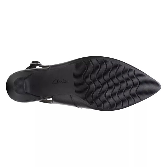 Clarks black top slingback shoes