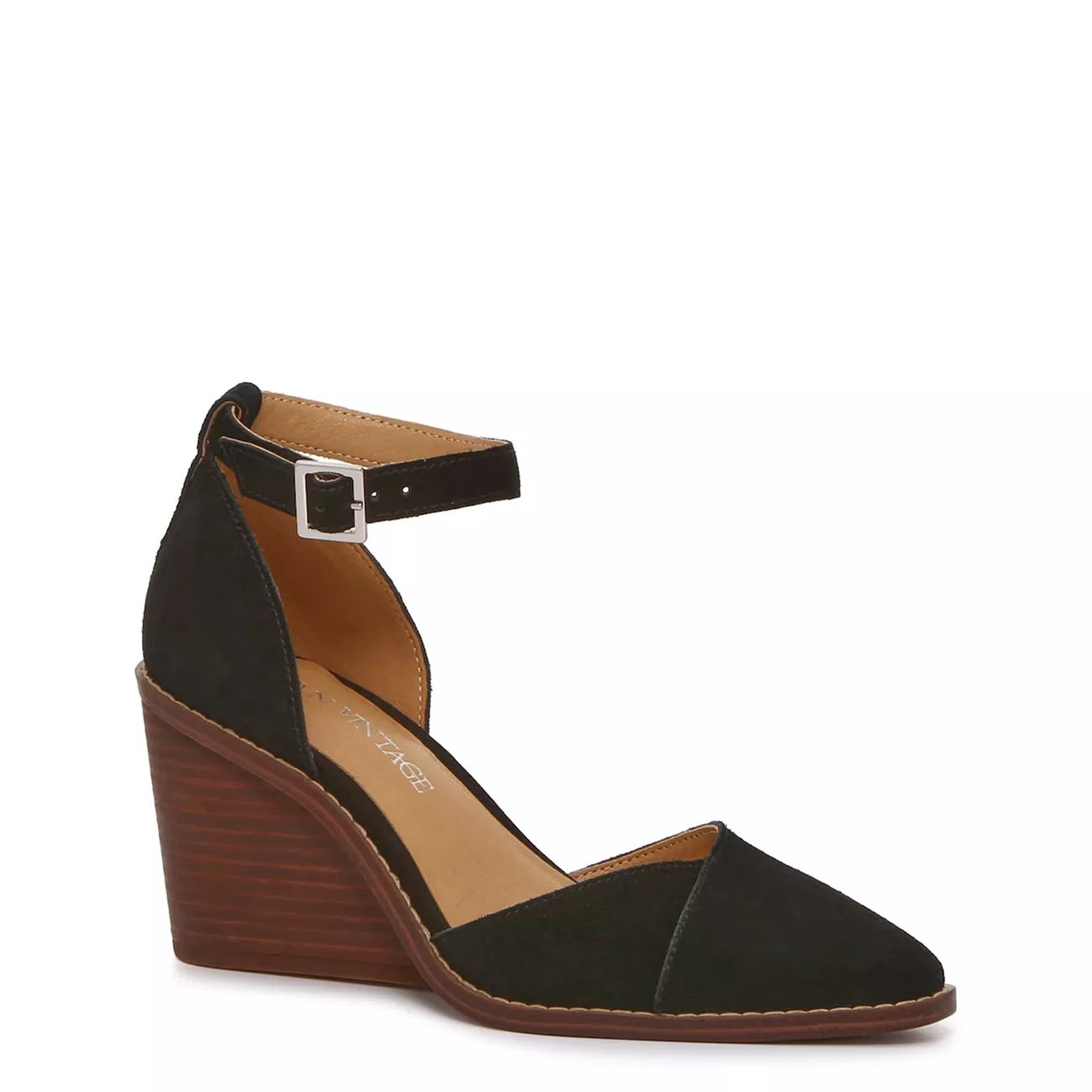 Crown Vintage Doriss Wedge Pump Black 8.5