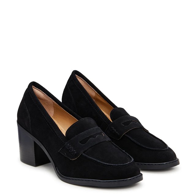Black loafer pumps online