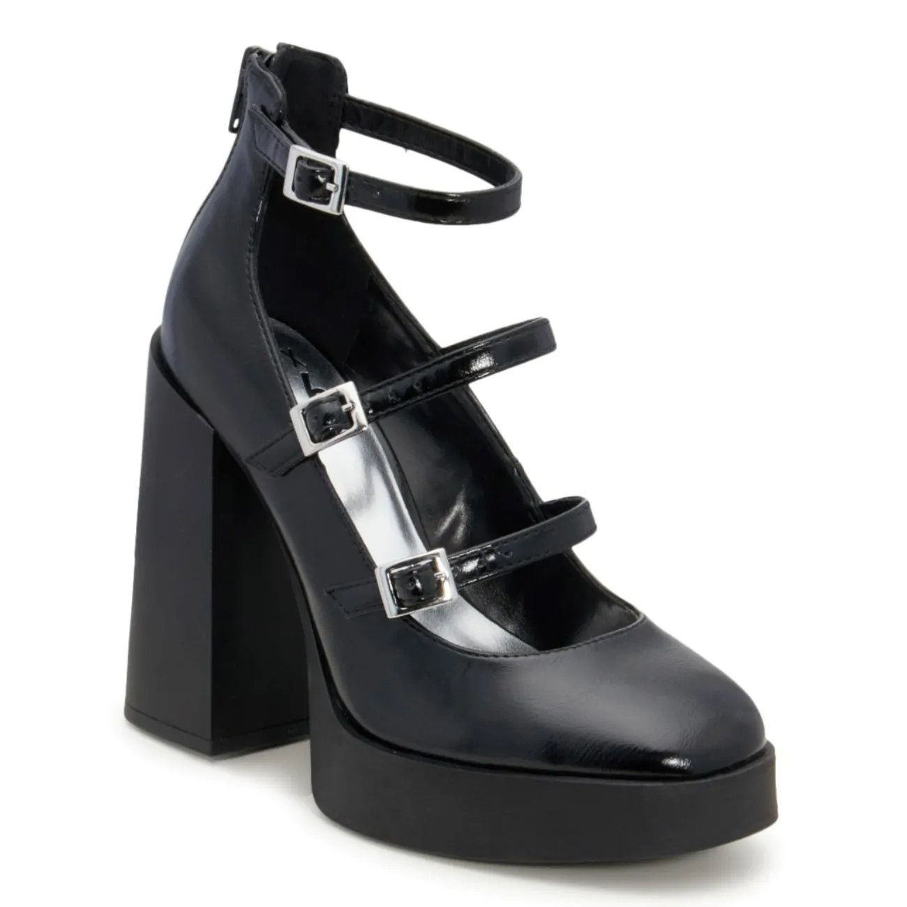 Mix No. 6 Women s Rezzie Mary Jane Platform Pump in Black Size 8 Medium