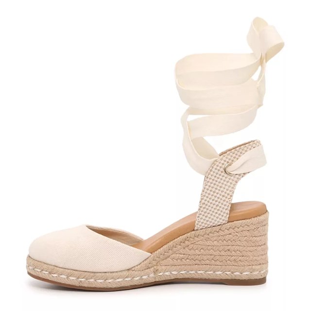 White flat wedge sandals cheap