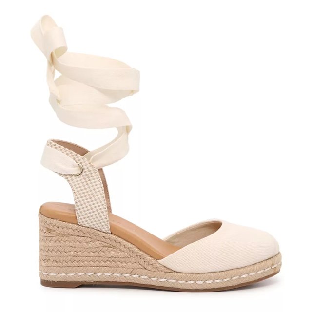 Kelly Katie Goldie Espadrille Wedge Sandal Beige 8