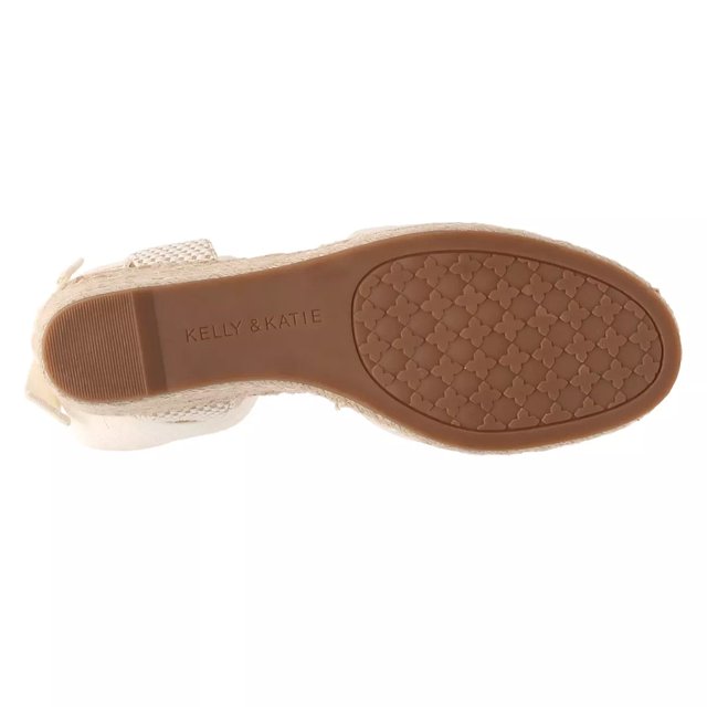 Kelly Katie Goldie Espadrille Wedge Sandal Beige 8