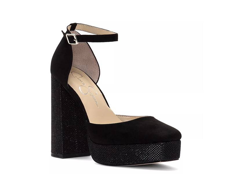 Black suede platform shoes store