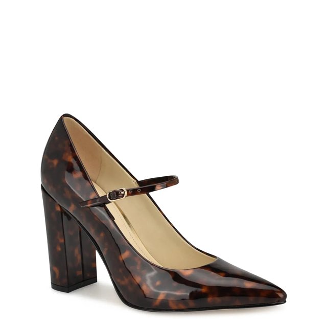Nine West CARLIEN3 BROWN MULTI3 TORTOISE PATENT P 8 M