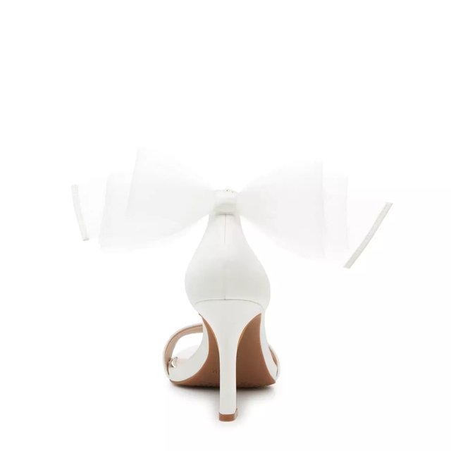 White evening sandals on sale