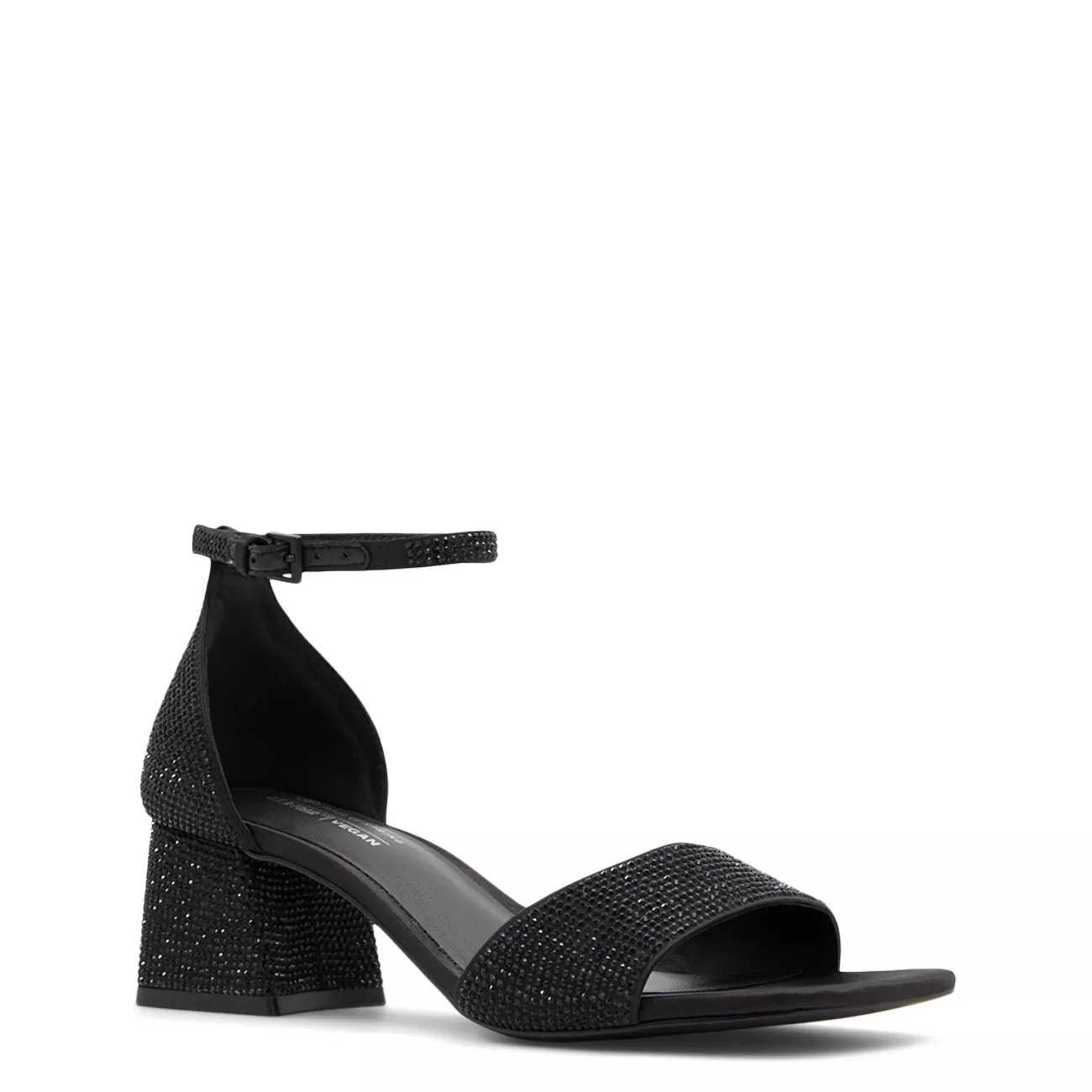 Black party sandals low heel best sale