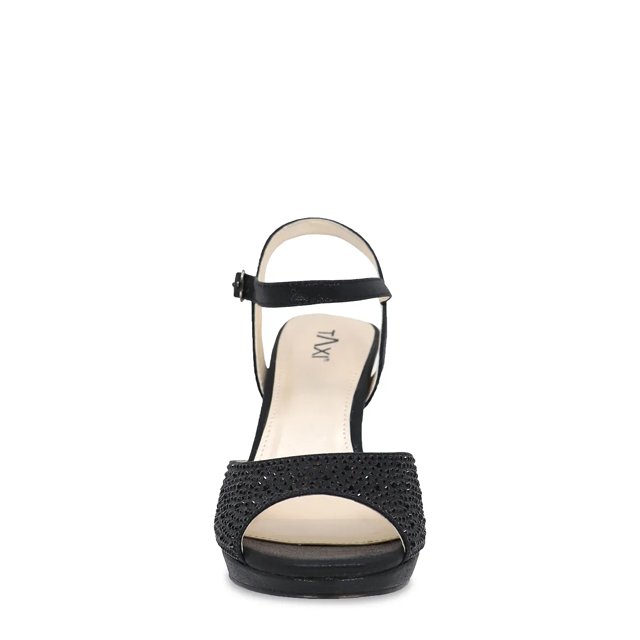 Black evening sandals hotsell