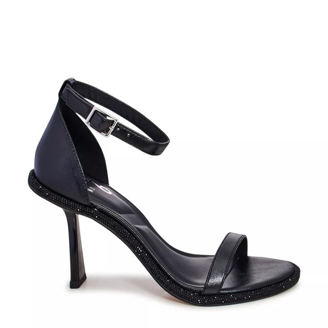 Black sandals no heel sales