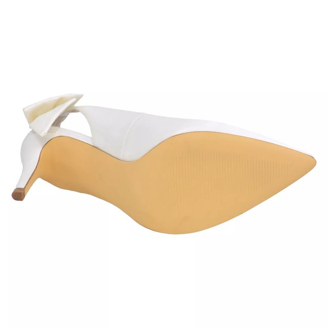 Bea bow pointed sling back bridal shoes deals