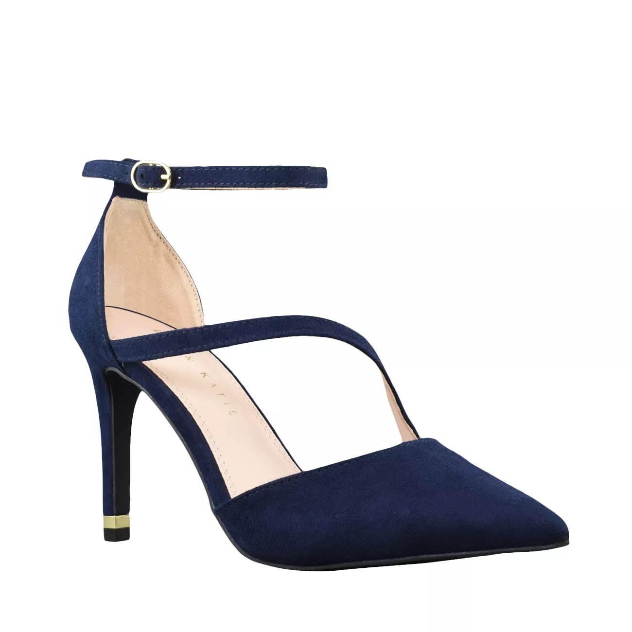 light blue flats with ankle strap