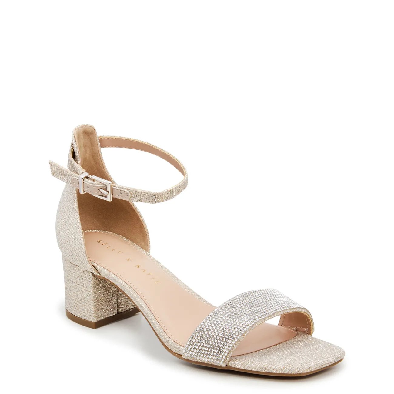 Kelly Katie Women s Beti Wide Width Evening Sandal in Champagne Wide Size 11