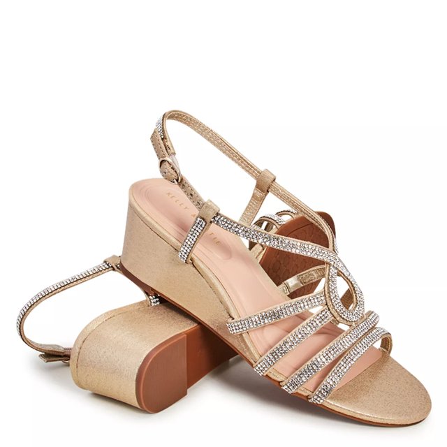 Gold evening sandals hotsell