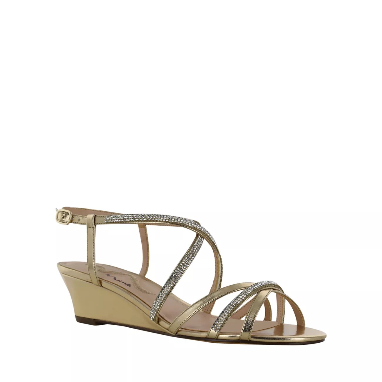 nina franya wedge sandal gold