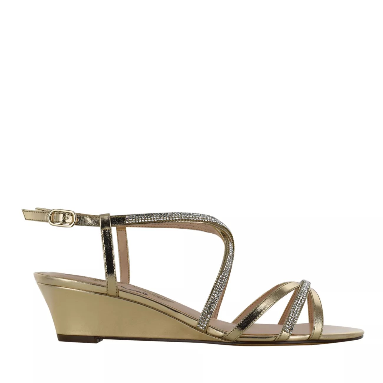 nina franya wedge sandal gold