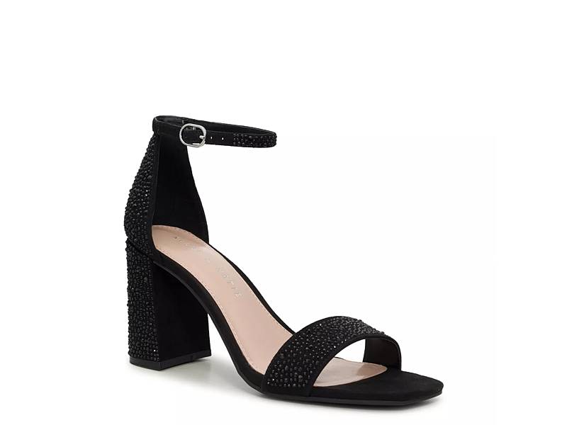 Black sandals 1 inch heel hotsell