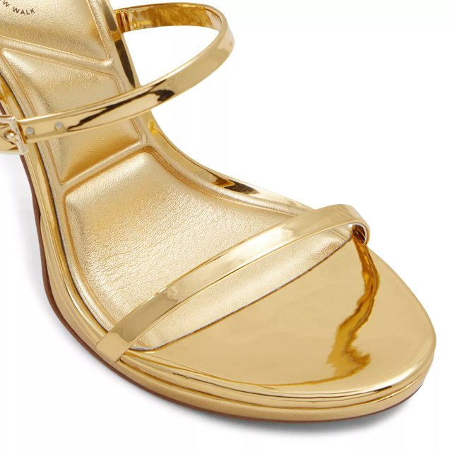 Gold evening sandals on sale