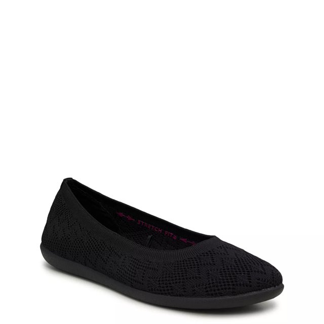 Black skechers flats store