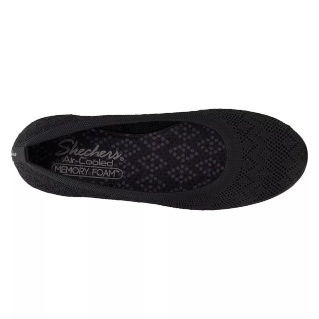 Black skechers ballet flats top