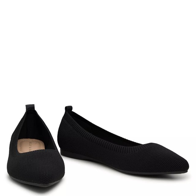 Black ballet flats wide width clearance