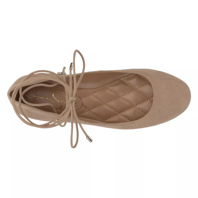 Jessica Simpson Women s Bingley Ballet Flat in Almond Size 8.5 Medium