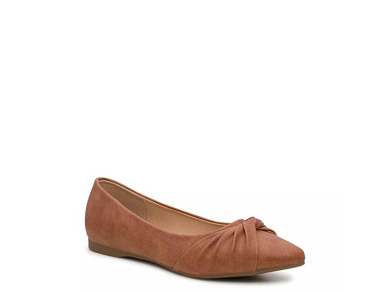 Annie bow-embellished suede ballet flats