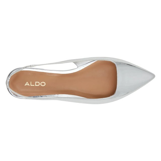 Aldo Women s Flynne Ballerina Flat in Silver Size 8.5 Medium