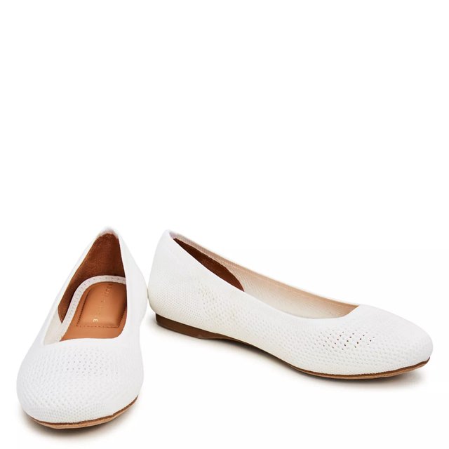 White colour flat shoes top