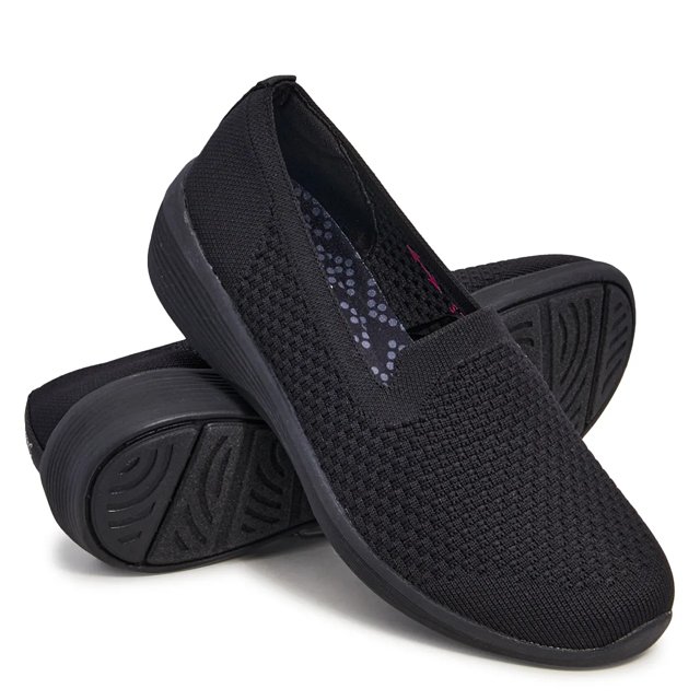 Skechers Arya Clear Skies Slip Ons Black 7