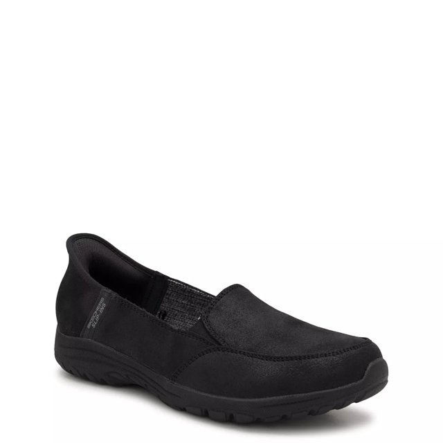 Skechers womens black dress shoes discount