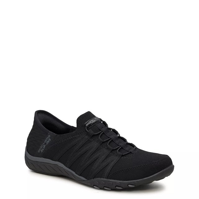 Black slip on trainers womens 2025