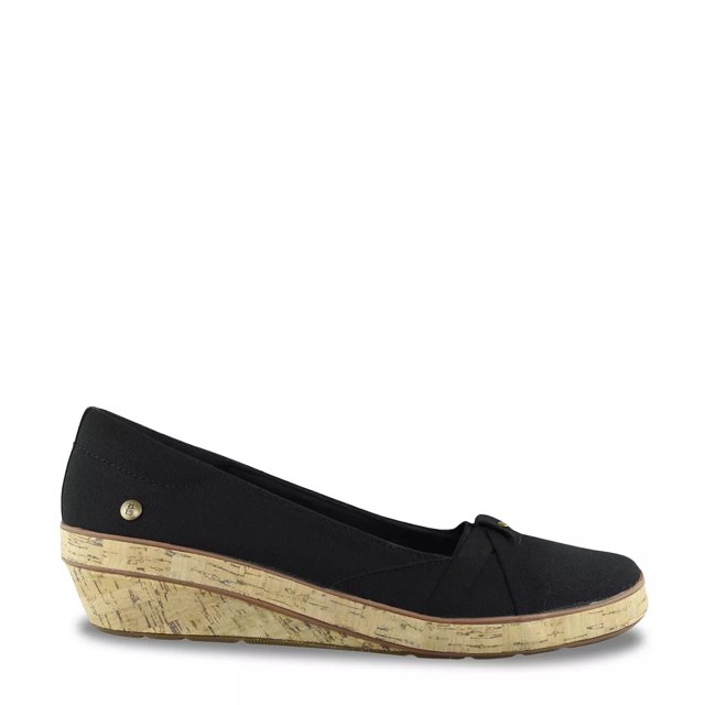 black canvas wedge shoes