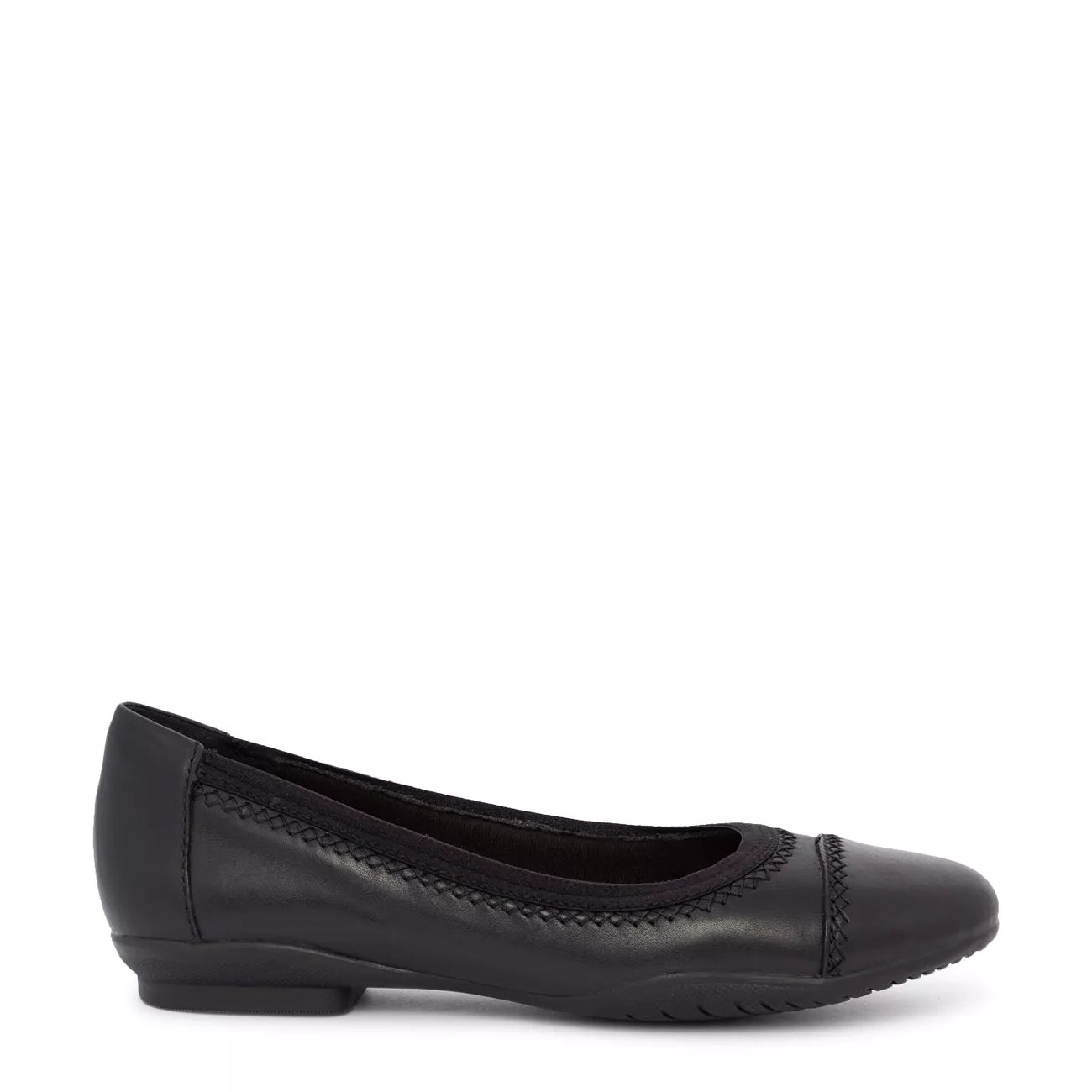 Flat black store shoes for ladies