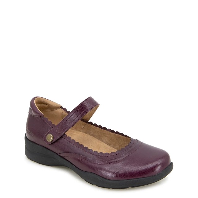Jambu Women s Tess Mary Jane Flat in Merlot Leather Size 6 Medium