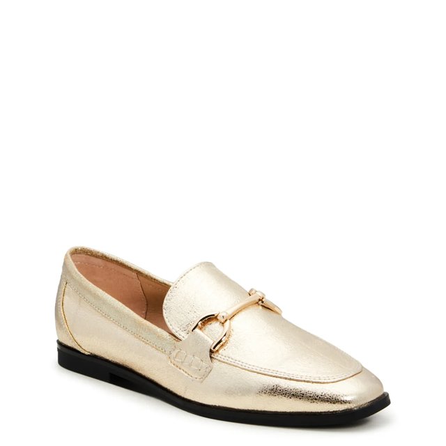 Gold loafers women deals