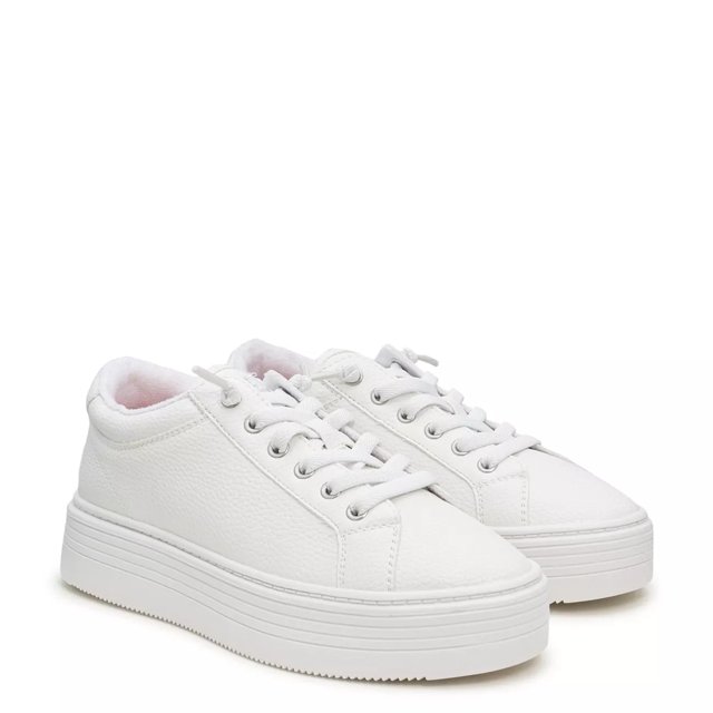 High white platform sneakers hot sale