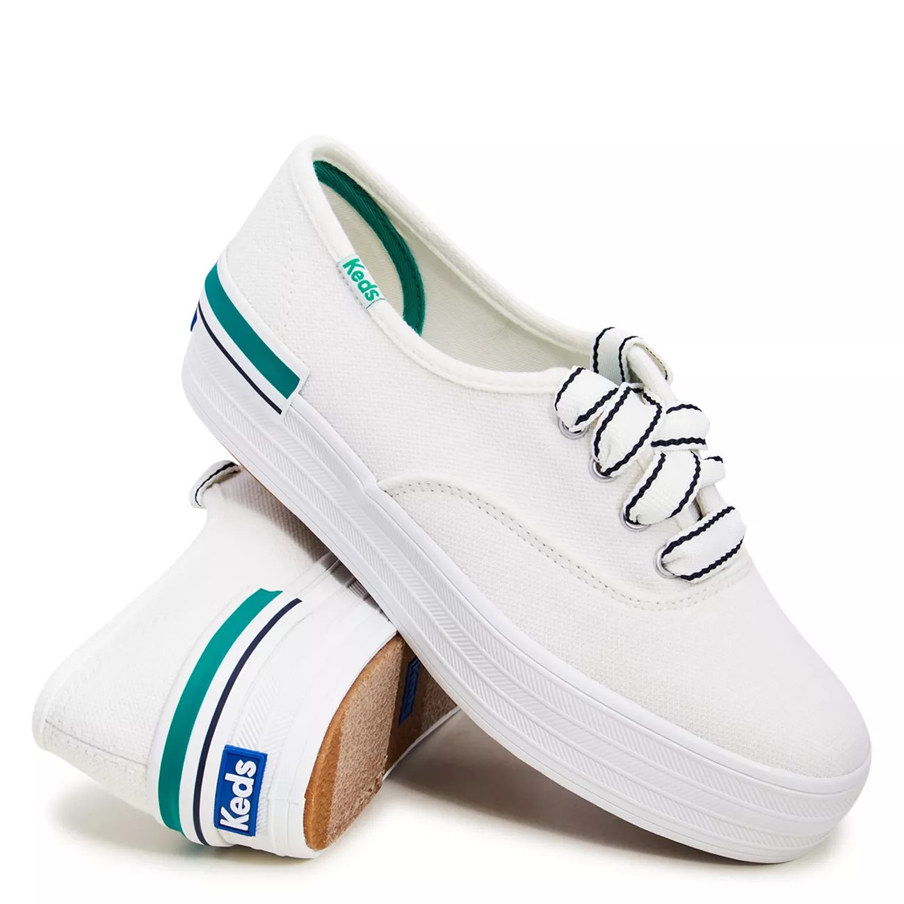 Women's Platform Pique Stripe Sneaker