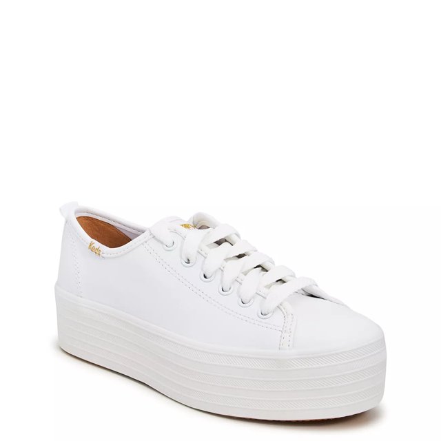 Keds Women s Triple Up Leather Sneakers in White 10