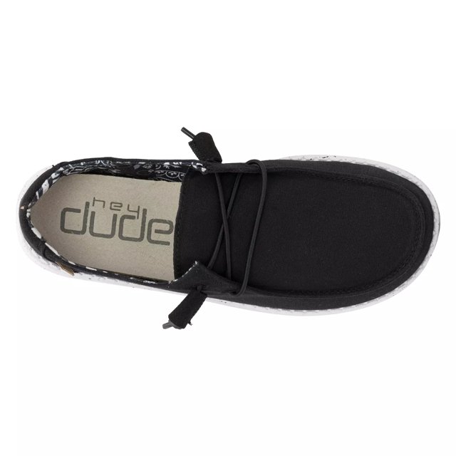 HEY DUDE Wendy Black Odyssey Womens Slip On Shoes - BLACK