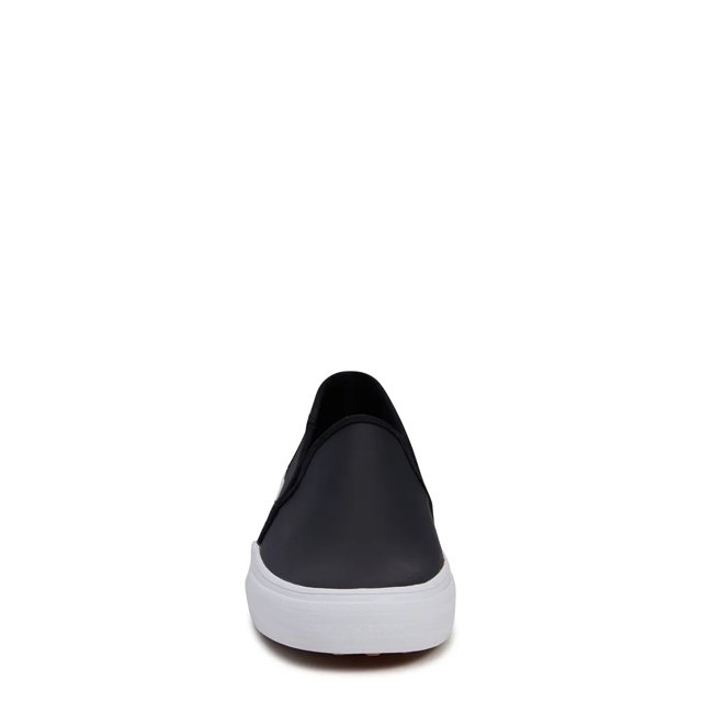 Black leather slip on online