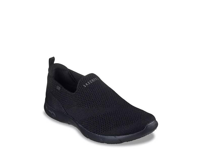 Skechers women's relaxed fit bikers lamb slip on shoes black online