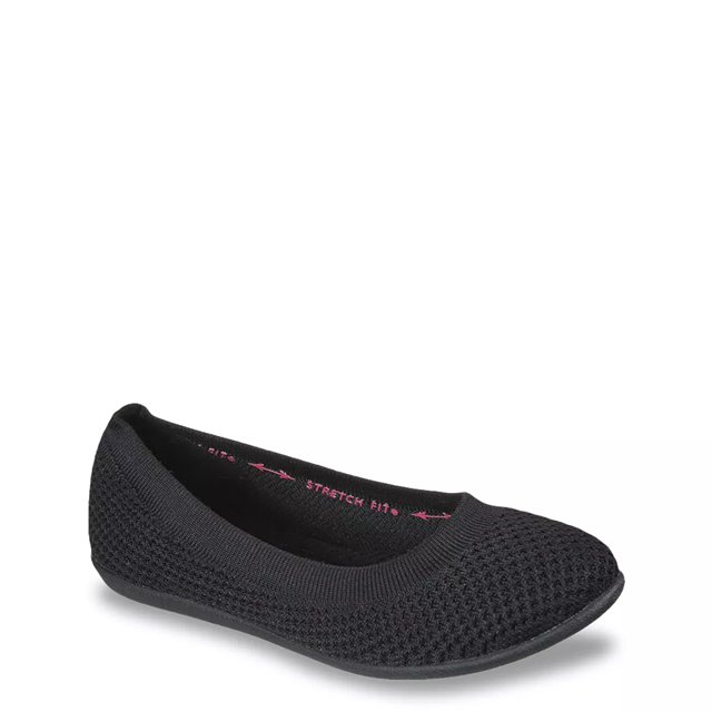 Skechers black ballet flats cheap
