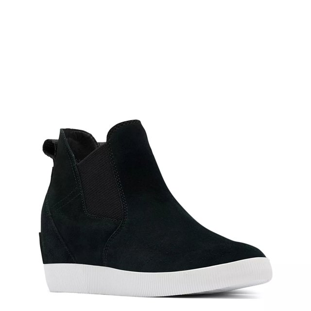 Black sorel wedge boots shop