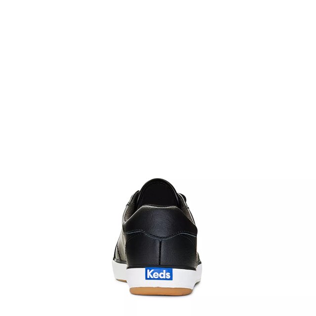 Black leather keds women's clearance