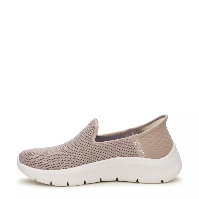Skechers Women s Hands Free Slip Ins Go Walk Flex Relish Wide Width Slip On Sneaker in Taupe Wide Size 7.5