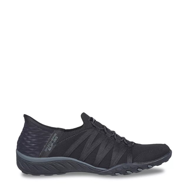 SKECHERS SLIP INS BREATHE EASY Black WIDE 7.5