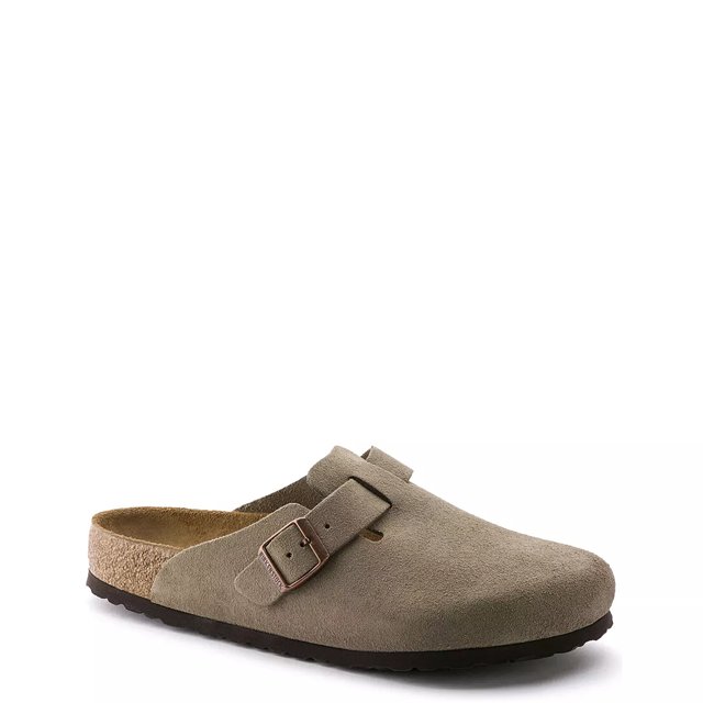 靴 BIRKENSTOCK Boston Boston Soft Footbed Suede Leather Taupe | BIRKENSTOCK